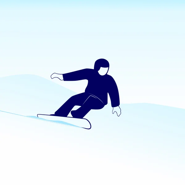 Snowboardeur — Image vectorielle