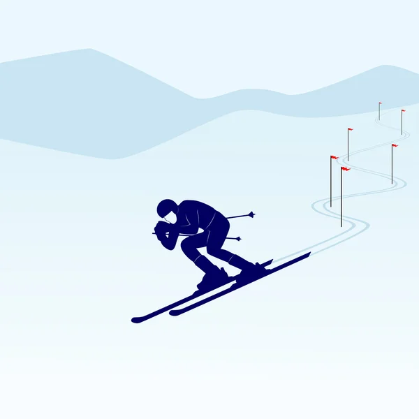 Slalom — Image vectorielle