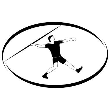 Athletics. Javelin throwing clipart