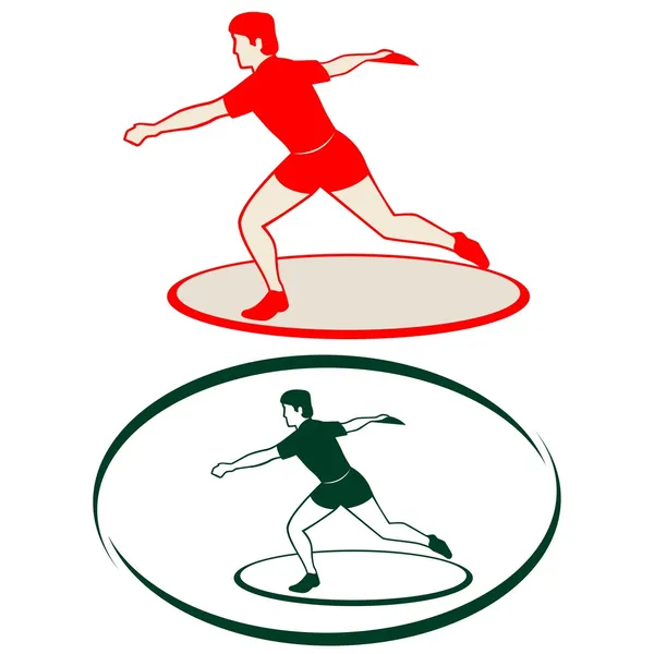 Atletiek. discus gooien-1 — Stockvector