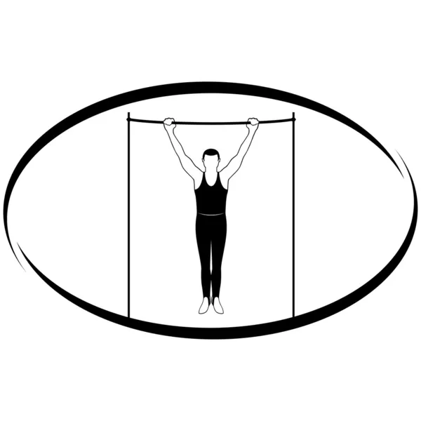 Gymnastique sur la barre transversale — Image vectorielle