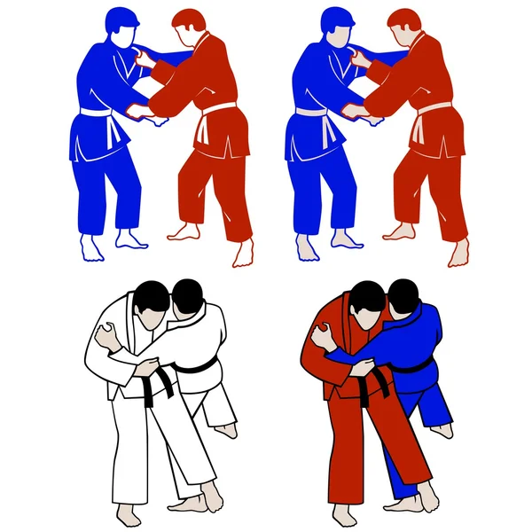 Judokas — Stock vektor