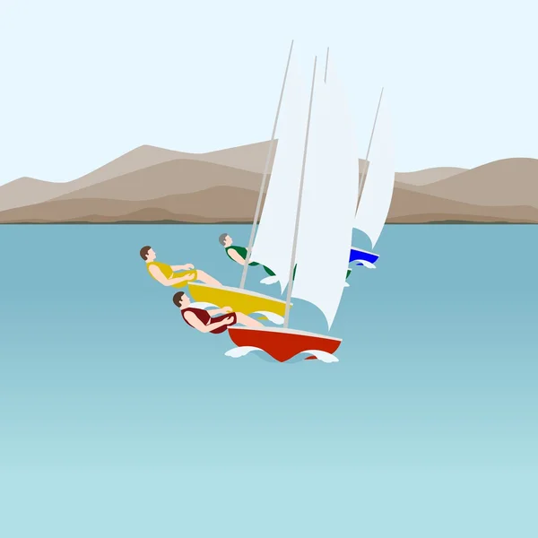 Deporte de vela-1 — Vector de stock