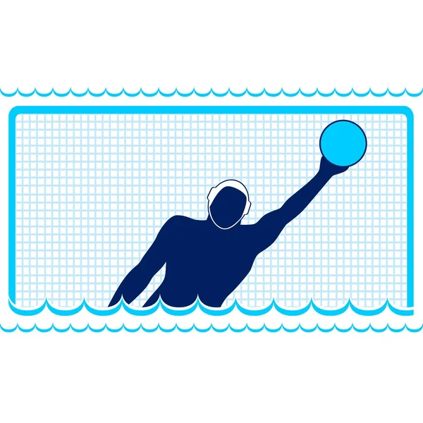 Pallanuoto. Portiere — Vettoriale Stock