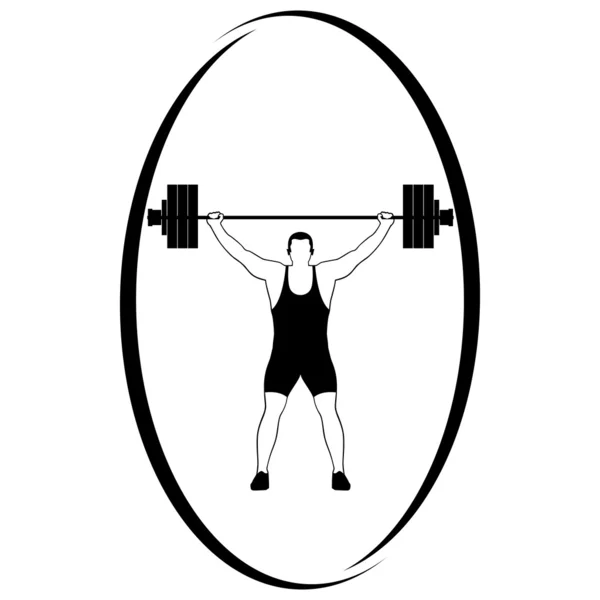 Levantamiento de pesas-1 — Archivo Imágenes Vectoriales
