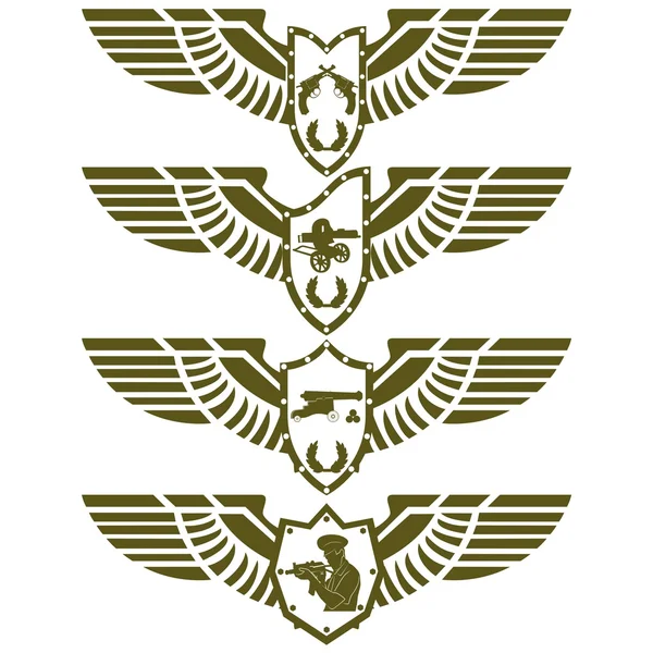 Distintivos do exército-3 —  Vetores de Stock