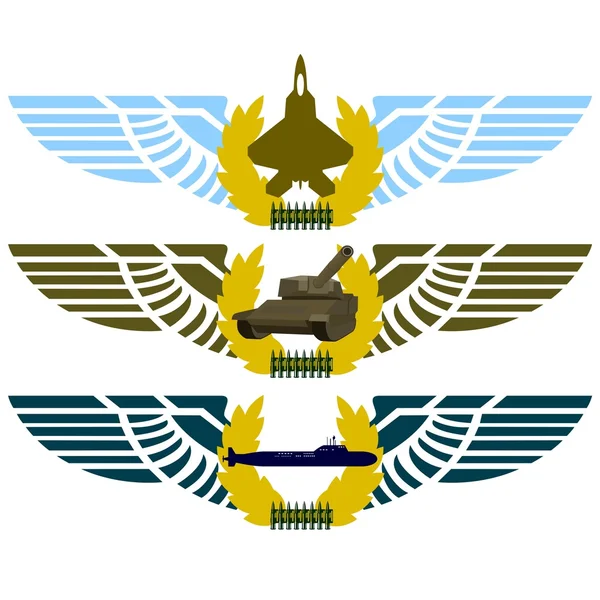Armádní odznaky-4 — Stockový vektor