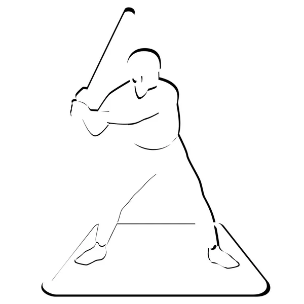 Baseballspieler — Stockvektor
