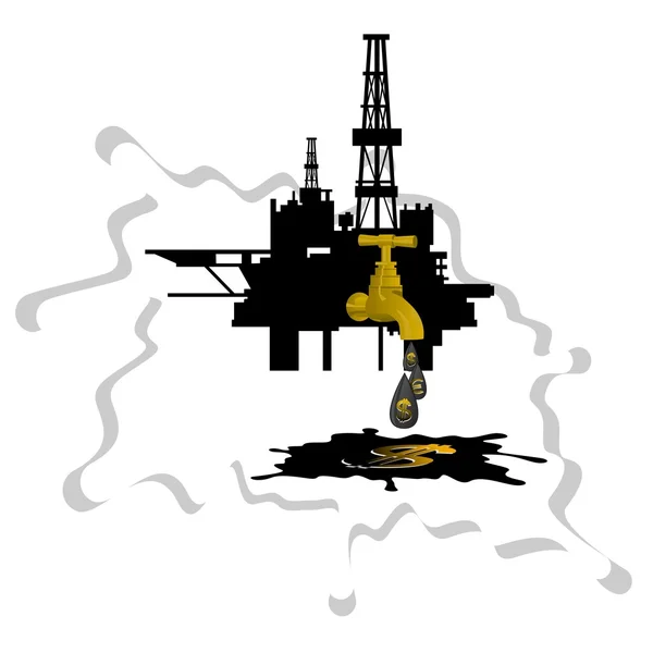 Oil extraction — Stock Vector