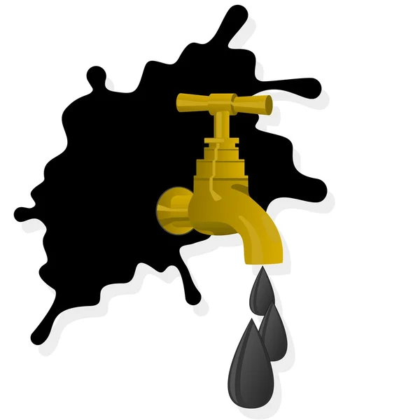 Oljeutsläpp och kran — Stock vektor