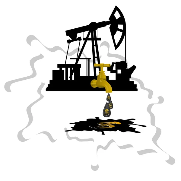 Oil extraction-1 — Stock Vector