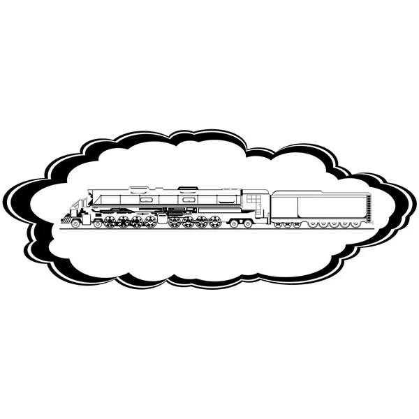 Old locomotive — Stock Vector