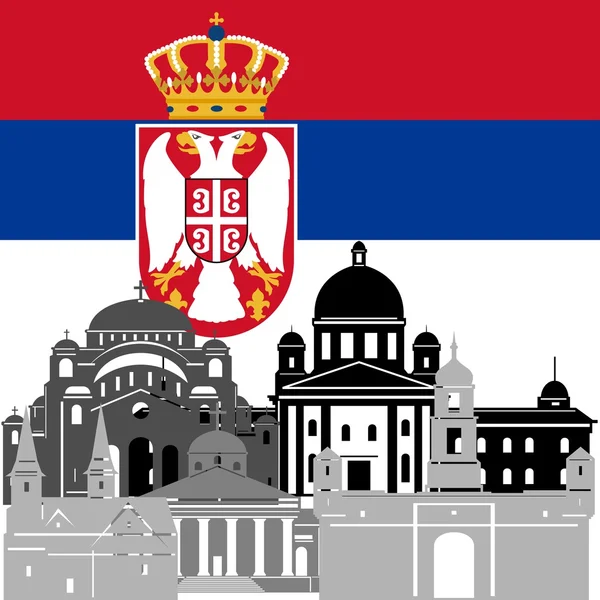 Sérvia — Vetor de Stock