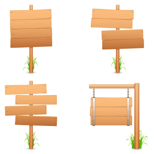 Signos de madera . — Archivo Imágenes Vectoriales