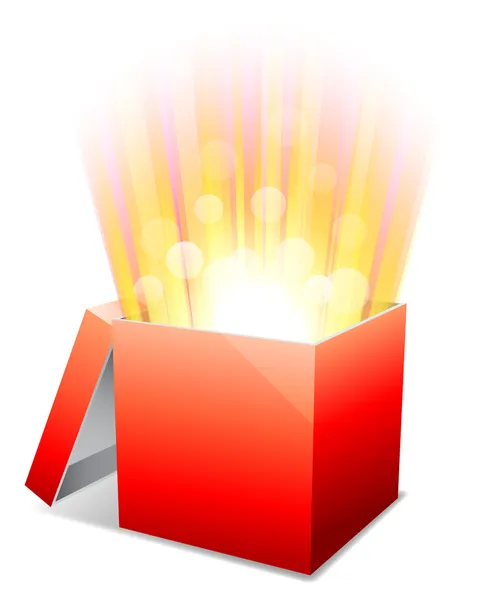 Caja brillante . — Vector de stock