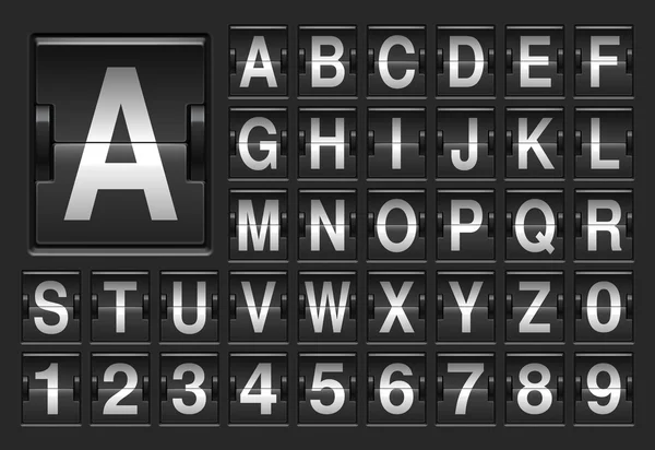 Scoreboard alphabet. — Stock Vector