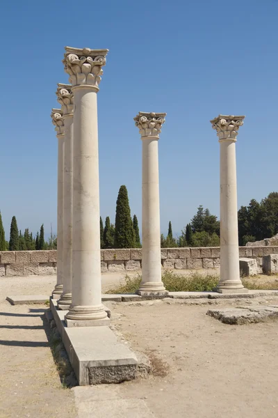 Ancient columns on Kos island, Greece — Stock Photo, Image