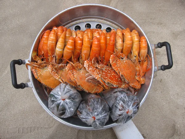 Sea food on the beach in Pattaya, Thailand — Stock Photo, Image