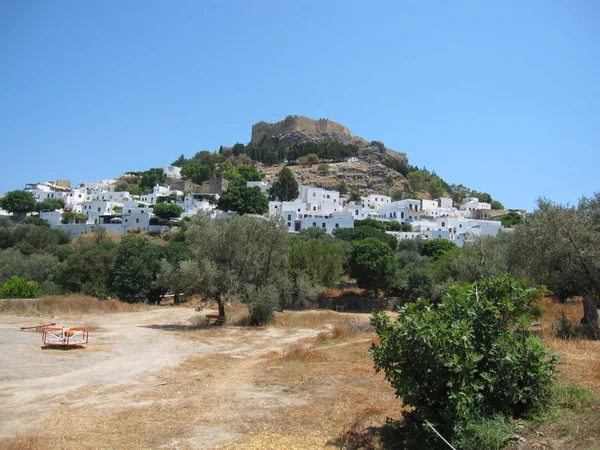 Lindos kasabası — Stok fotoğraf