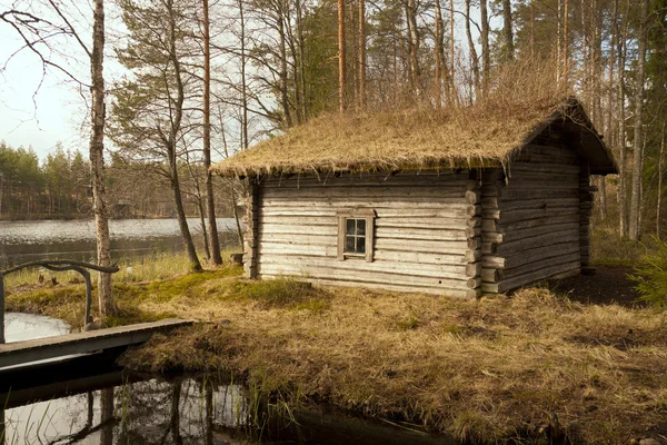 Stary wędzone sauny, Finlandia — Zdjęcie stockowe