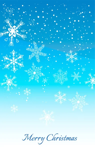 Veselé Vánoce pozadí se sněhové vločky — Stockový vektor