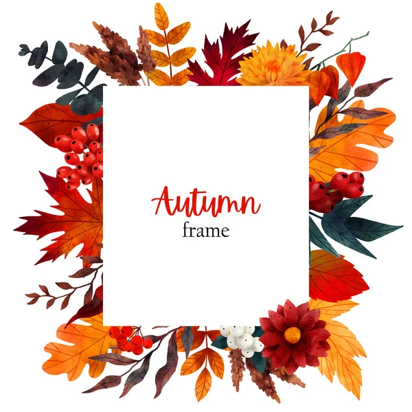 Herbst Blumenbanner, Design-Vorlage, von Hand gezeichnet — Stockvektor