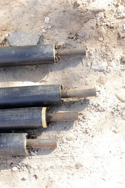 Conjunto de tuberías de alcantarillado durante la construcción de la casa . —  Fotos de Stock