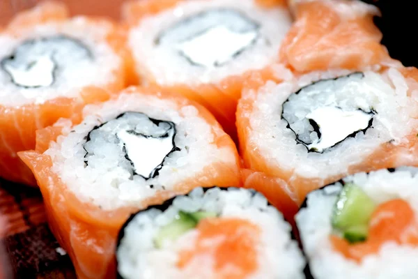 Philadelphia salmon sushi on plate — Stock Photo, Image