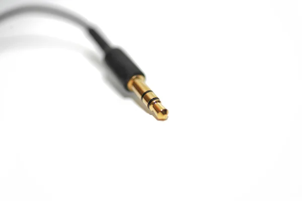 Macro de cable de audio aislado ... —  Fotos de Stock