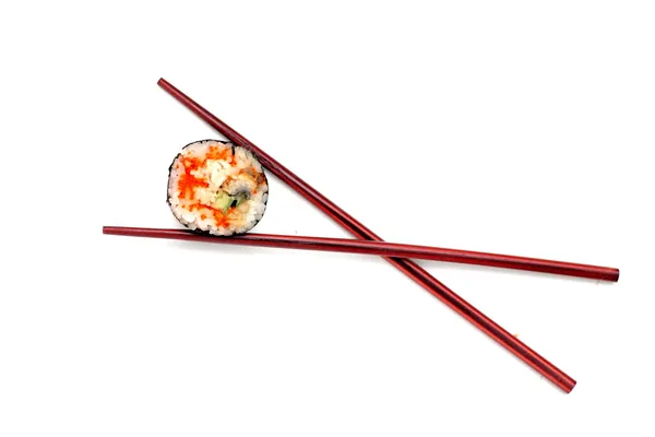 Einzelne japanische Sushi-Rolle — Stockfoto