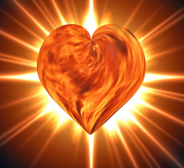 Burning heart — Stock Photo, Image