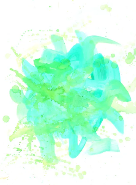 Aquarela verde abstrato pintado à mão fundo — Fotografia de Stock