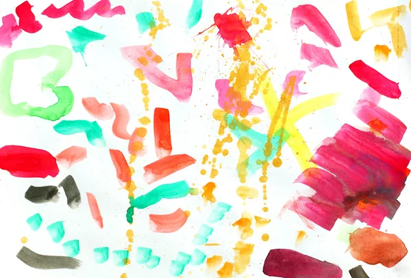Colorate macchie di acquerello — Foto Stock
