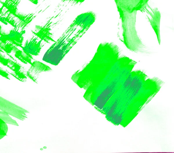Grüne Aquarell abstrakte handbemalte Hintergrund — Stockfoto