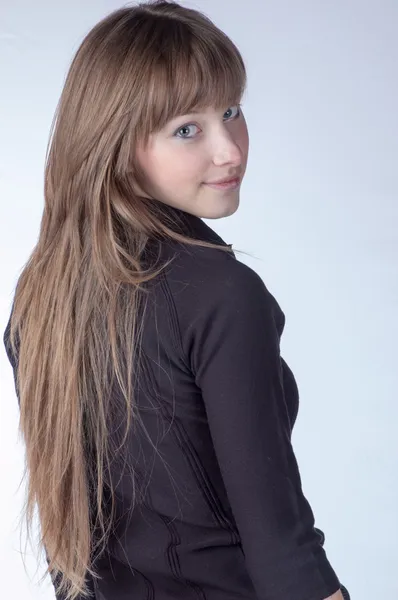 Young girl with long hair — Stock Photo, Image