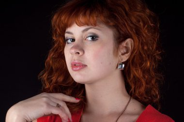 çekici Kızıl saçlı kadın