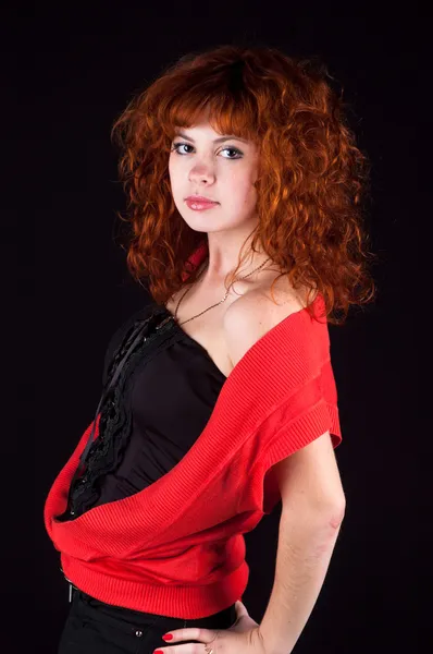 美しい赤毛の女の子 — ストック写真