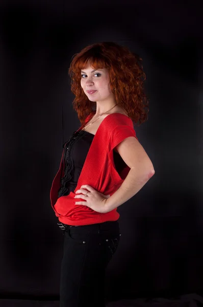 Portrait of beautiful redhead — Stock Photo, Image