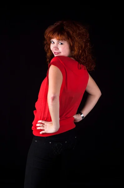 아름 다운 빨간 머리의 초상화 — 스톡 사진