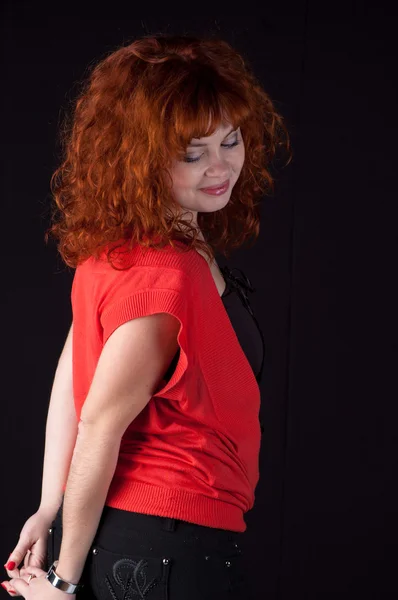 아름 다운 빨간 머리 — 스톡 사진