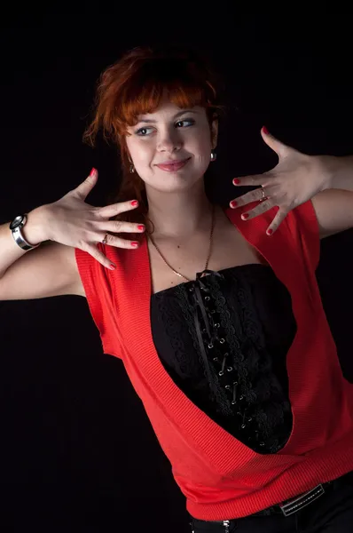 Portrait of beautiful redhead — Stock Photo, Image