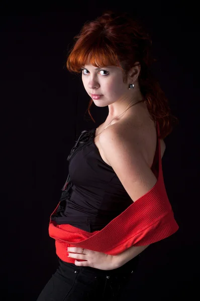 Gyönyörű redhead — Stock Fotó