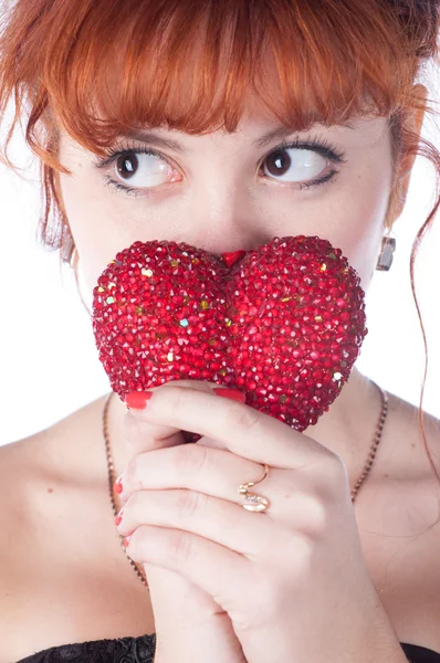 Retrato de hermosa pelirroja — Foto de Stock