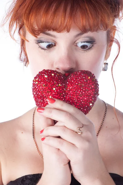 Porträtt av vackra redhead — Stockfoto