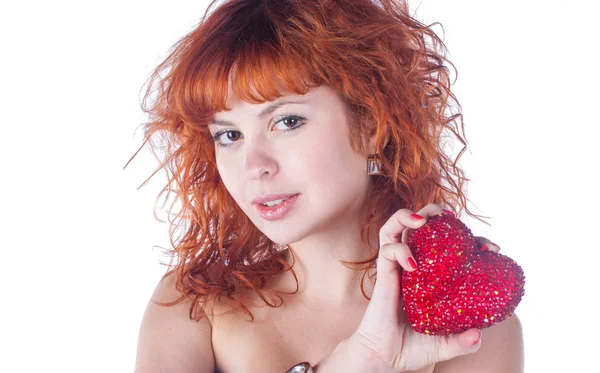 Porträtt av vackra redhead — Stockfoto