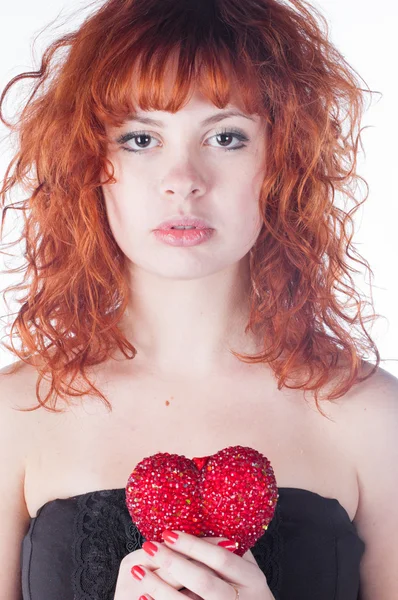 Portret piękne rude — Zdjęcie stockowe