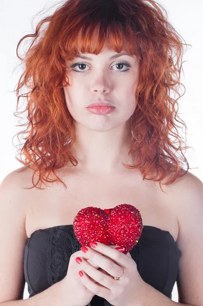 Porträtt av vackra redhead — Stockfoto