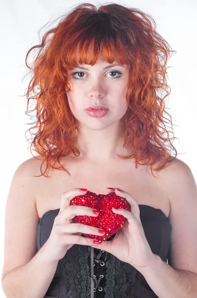 Portrait of beautiful redhead — Stock Photo, Image