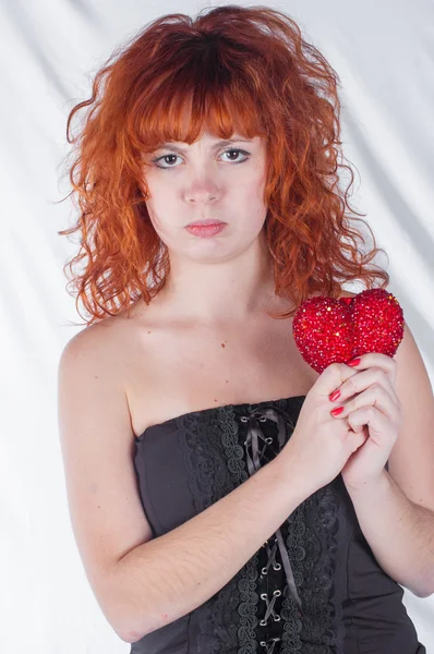 Gyönyörű vörös hajú portréja — Stock Fotó