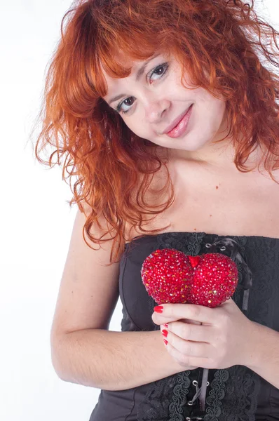 Portrait of beautiful redhead — Stock Photo, Image